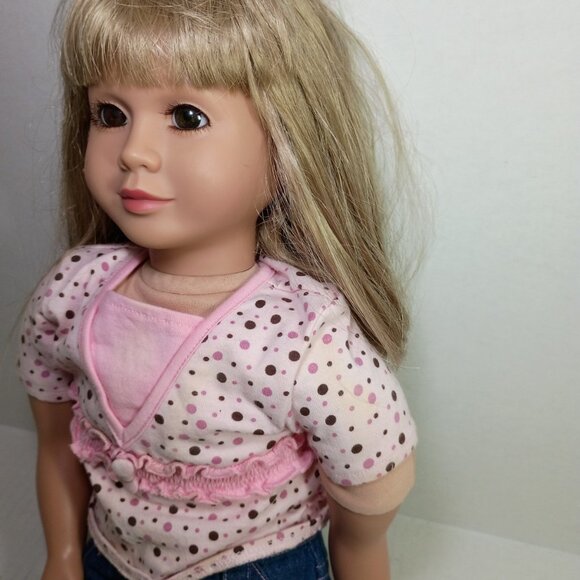 Vintage My Twinn Doll 23" Realistic Blonde Hair Brown Eyes Posable With Outfit - Picture 3 of 6